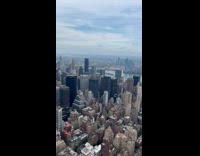 Morning aerial view of City of Manhattan