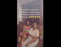 Collab ClipsIG - Granddaughter pranks grandma with thank you video 