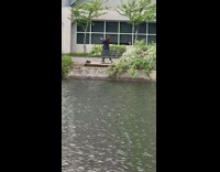 Woman black jacket practice moves face mask