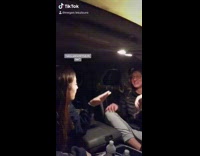 Collab BitchIG2 - Girl in blue light room giving her guy friend advice in car