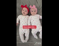 Two twin girls as newborns vs toddlers 