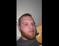 Collab BitchIG2 - Guy laying on couch eating oat milk cream pie