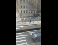 Guy sings outside girl sings back apartment 