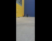 Guy yellow hoodie face yellow wall Ikea