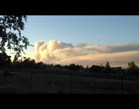 Time lapse sunset white cloud clouds move