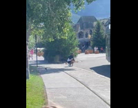 Collab IITW - Man sweater wrapped around neck sidewalk pose