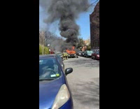 Collab WINY - Electric scooter and car burning on street