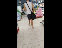 Collab Kook Of The Day - Guy carries white surfboard grocery store market 