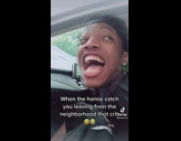 Guy catches friend leaving neighborhood thot crib 