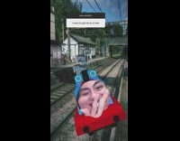 Girl thomas train filter tracks green screen