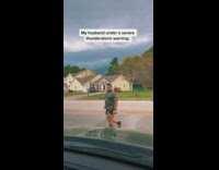 Man twerks under thunderstorm warning