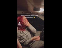 Driver laughs at penis decoration 