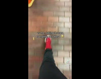 Guy takes big steps while girl takes small 3 steps 