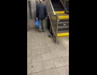 Collab Subway Creatures - Old man did not notice rat crawls nearby