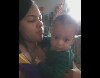 Green shirt baby grunts mom whats up