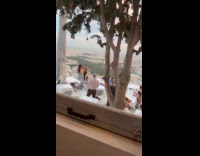 Collab IITW - Woman black dress photoshoot at balcony restaurant