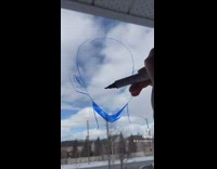 Guess who anime character on glass window 