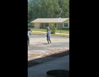 White shirt girl stumbles into catwalk tiktok