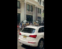 SAG-AFTRA writers strike protest on street side