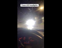 Man blinded by bright headlights curses loudly