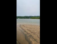 Collab Clips mpugc - Girl jumps off dock into knee high mud