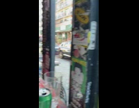 Eating a meal with a guy in bunny costume staring you down