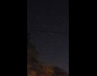 Starlink satellites seen in the night sky