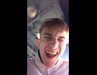 Collab Kale Salad IG - Guy kicks high on boxing machine fail