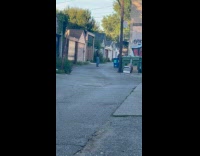 Woman tiktok dance video on the alley