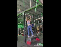 Resistance bands fly off at gym while woman attempts to workout