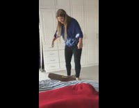 Collab Kook Of The Day - Girl in blue shirt hits head trying to practice her balance