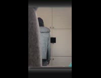 Guy dances to Take On Me in the bathroom, turns around