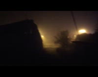Heavy dense fog over neighborhood night time
