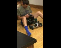 Guy has robot accidentally grab his crotch 