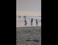 Woman white dress sit chair beach pictorial