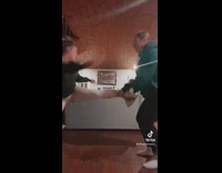 Woman tries the beat it challenge and fails 