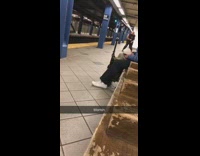 NSFW man in hood walking with tilted legs