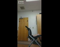 Guy gets face hit by chair 