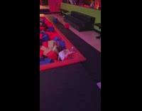Baby falls into foam pit 
