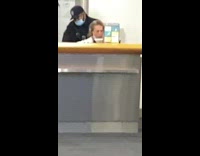 Woman getting arrested outside of airport gate terminal