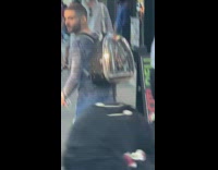 Pet Bird Sits Inside See-through Backpack