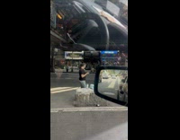 Collab winy - Man dances on the street while texting 