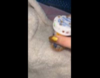 Woman mixing glitter with medication tablets 