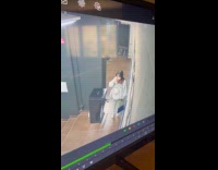 Womans bag caught on turnstile and falls 