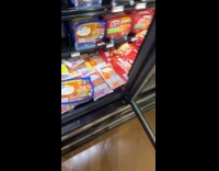 Man tries to put back tub on store pusher 