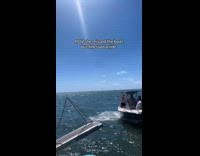 Woman rides other boat after missing ride