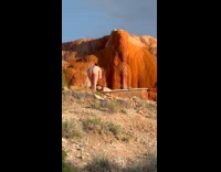 Woman lie down on hot spring tub