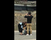 Girl lifts two small dogs Instagram boyfriend 