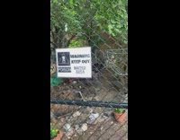 Sign on childrens magical garden 