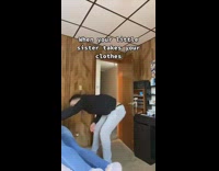 Collab BitchIG2 - Guy black hoodie sister drag off bed 